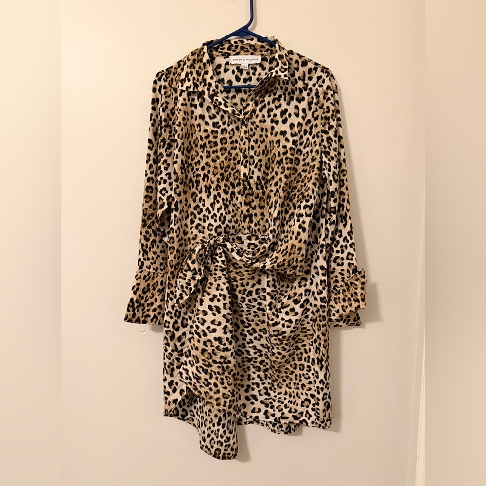 Emma & Michele Leopard Print Dress